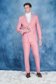 Pink Double Breasted Suit