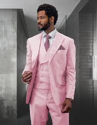 Pink Double Breasted Suit