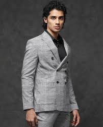 Grey Double Breasted Suit