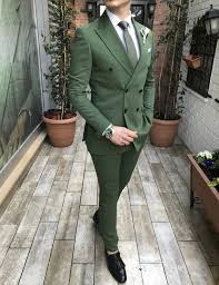 Formal Green Double Brace Suit
