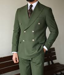 Formal Green Double Brace Suit
